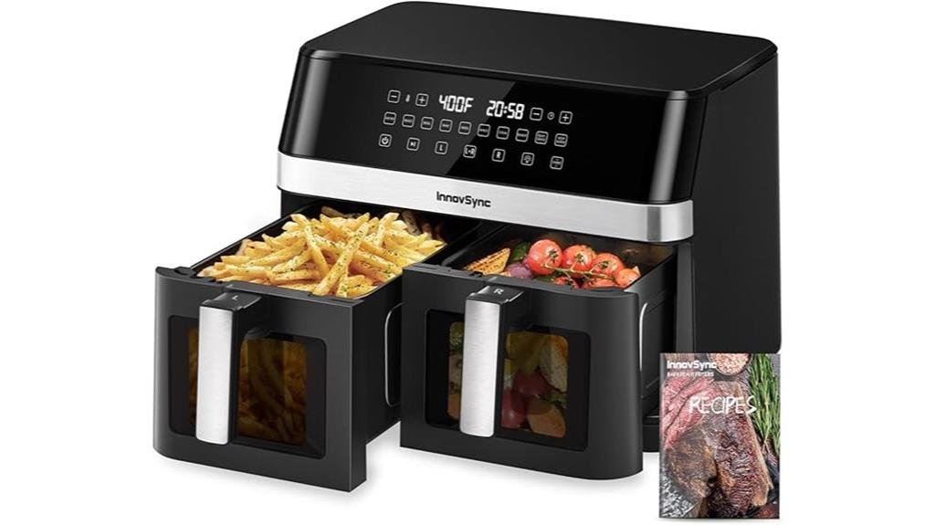 spacious dual air fryer