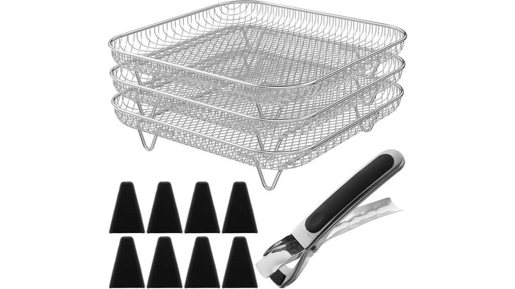 three tiered cooking rack