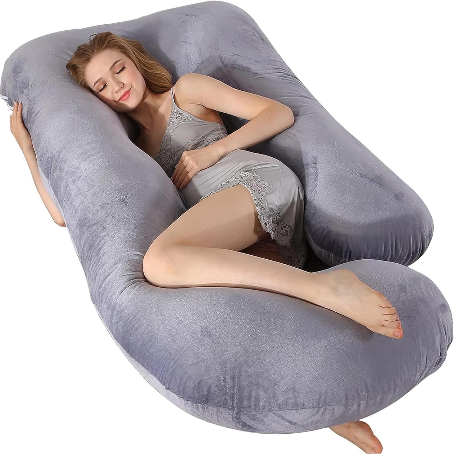 60 Inch Full Body Pregnancy Pillows for Sleeping Cooling Pregnancy Pillow,U Shaped Pregnancy Body Pillow,Maternity Pillows