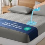 BEDSUM Waterproof King Mattress Protector, Extra Deep, Smoke Grey