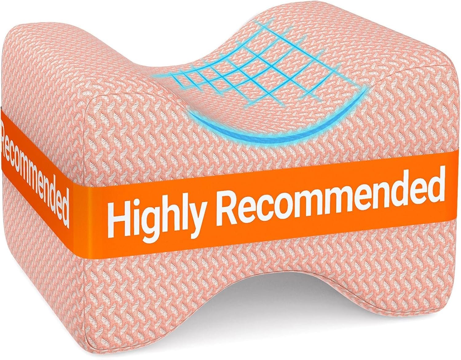 BlissTrends Memory Foam Knee & Leg Pillow for Side Sleepers, Grey, Large