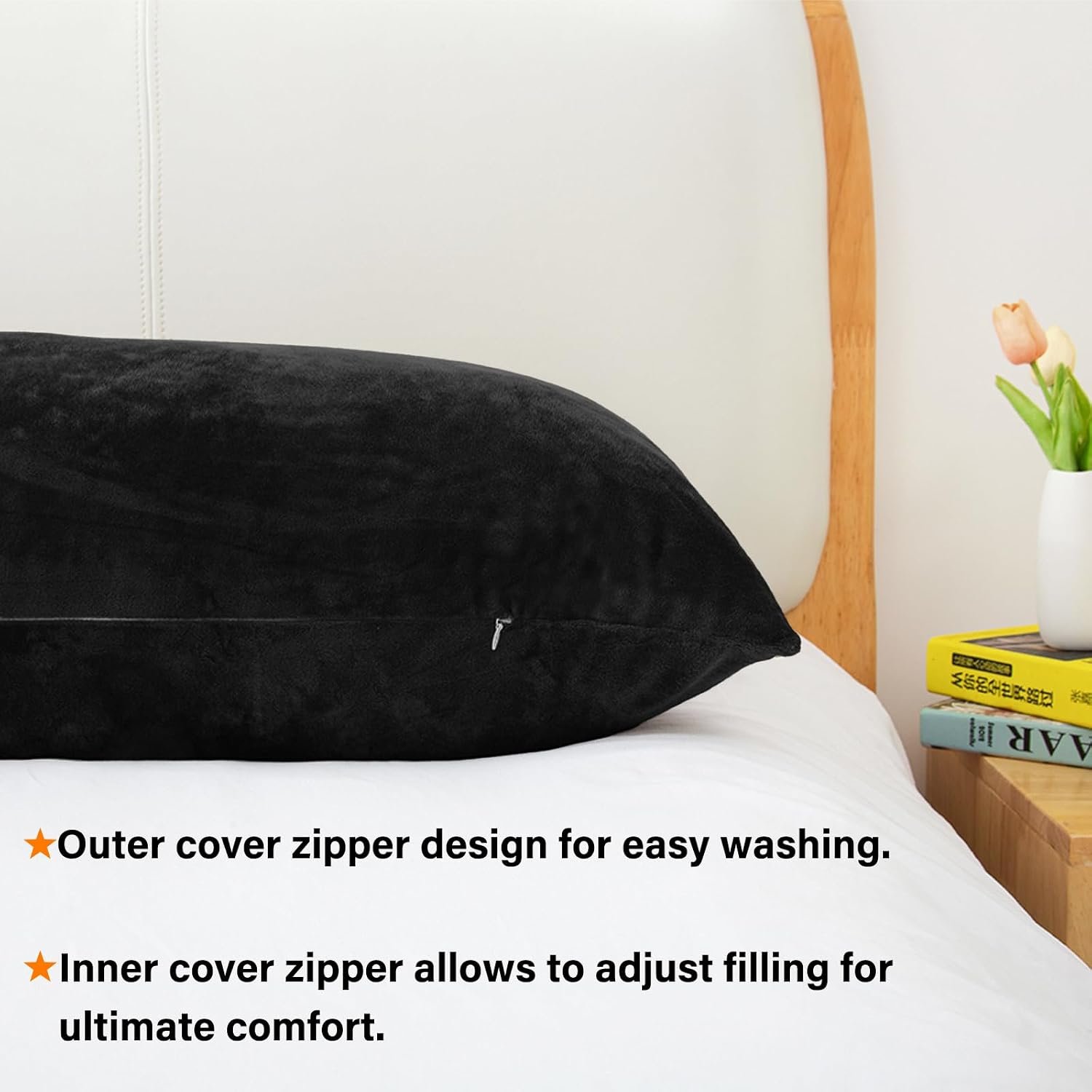 Body Pillow, Memory Foam Body Pillows for Adults Sleeping, Long Pillow for Bed, Big Large Firm Full Body Pillow for Side