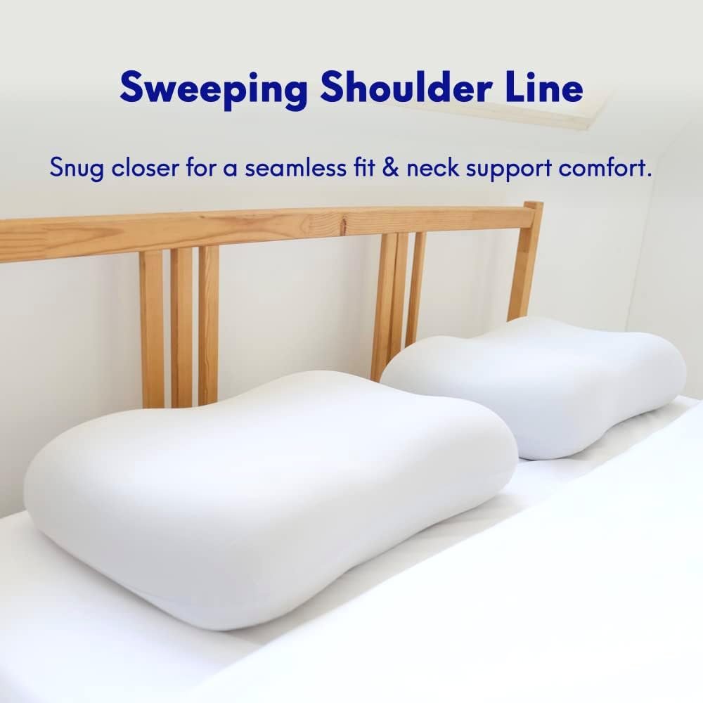 C CUSHION LAB Deep Sleep Pillow, Patented Ergonomic Contour Design for Side Back Sleepers, Orthopedic Cervical Shape Gently Cradles Head Provides Neck Support Shoulder Pain Relief - Calm Grey C CUSHION LAB Deep Sleep Pillow, Patented Ergonomic Contour Design for Side Back Sleepers, Orthopedic Cervical Shape Gently Cradles Head Provides Neck Support Shoulder Pain Relief - Calm Grey