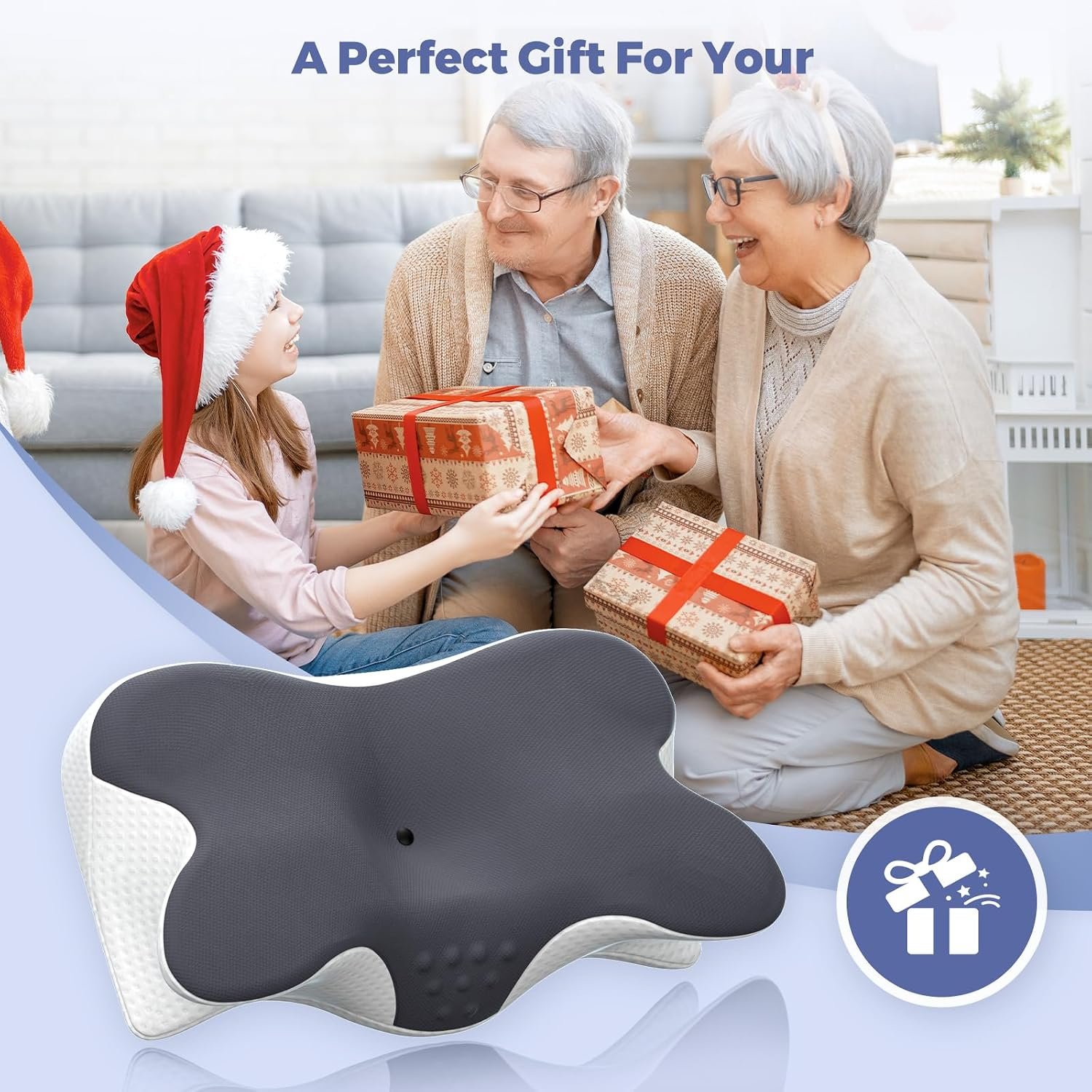 Cervical Neck Pillow for Neck Pain Relief,Memory Foam Neck Pillow for Sleeping,Orthopedic Neck Support Pillow for Back