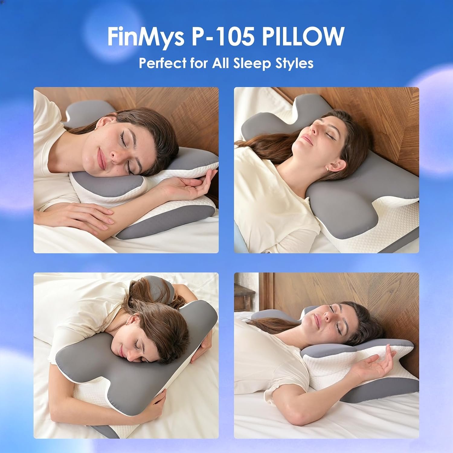 Cervical Neck Pillow for Pain Relief - Ergonomic Pillow for Sleeping Cervical Neck Pillow for Pain Relief - Ergonomic Pillow for Sleeping