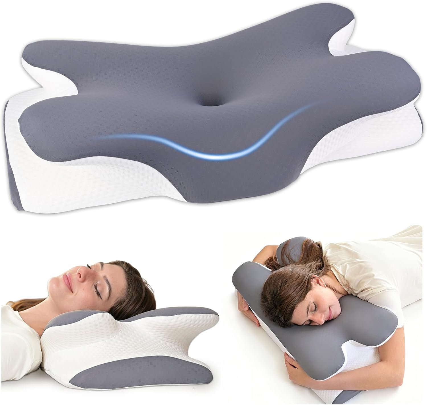 Cervical Neck Pillow for Pain Relief - Ergonomic Pillow for Sleeping Cervical Neck Pillow for Pain Relief - Ergonomic Pillow for Sleeping