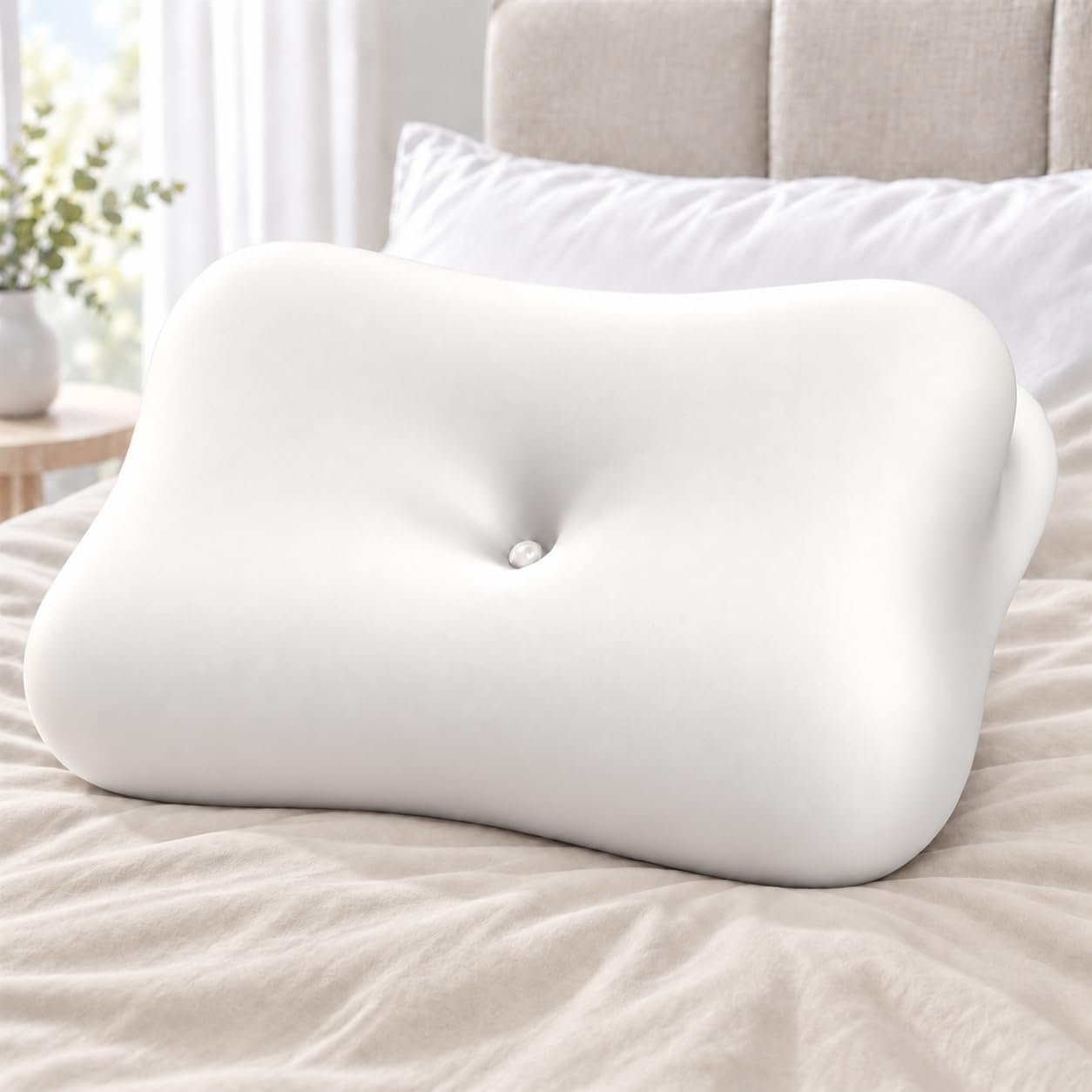 Cervical Pillow for Neck Pain Relief, Memory Foam Neck Pillow for Sleeping, Ergonomic Side Sleeper Pillow, Heights Contour Orthopedic Pillow Deep Sleep Pillow for Side Back Stomach Sleepers (White) Cervical Pillow for Neck Pain Relief, Memory Foam Neck Pillow for Sleeping, Ergonomic Side Sleeper Pillow, Heights Contour Orthopedic Pillow Deep Sleep Pillow for Side Back Stomach Sleepers (White)