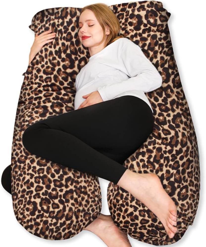 Chilling Home Pregnancy Pillows - U Shaped Maternity Pillow for Pregnant Women with Velvet Removable Cover - inch