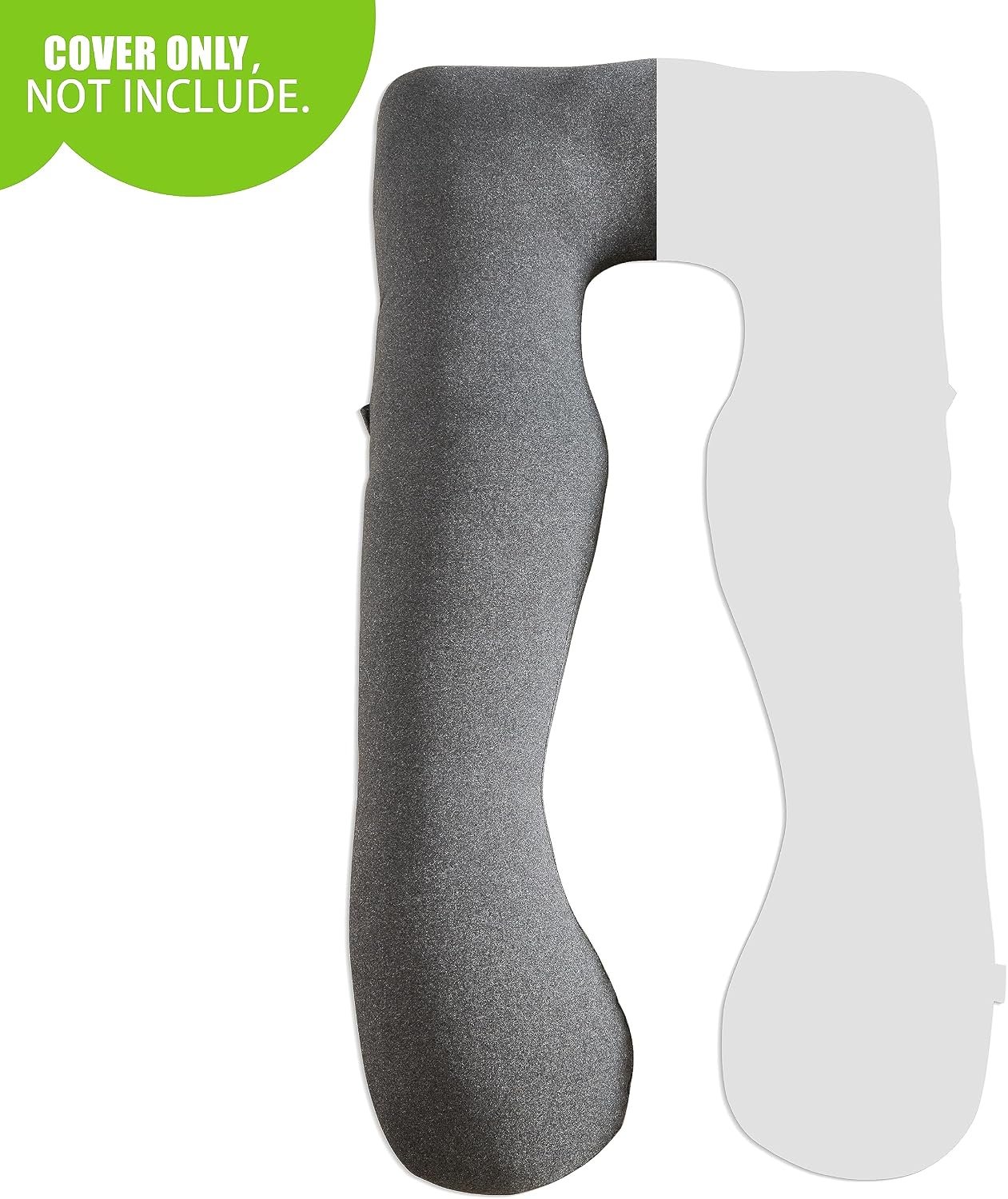 COSMOPLUS ππ«ππ π§ππ§ππ² ππ’π₯π₯π¨π° ππ¨π―ππ« U Shaped Full Body Pillow Case ππ¨π―ππ« for Maternity,Stretchy Cool Breathable Jersey Fabric