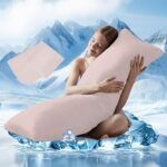 DOWNCOOL Luxury Full Body Pillow Insert with Fiber Cover - Ultra Soft Body Pillow for Sleeping - Breathable Long Bed Pillow