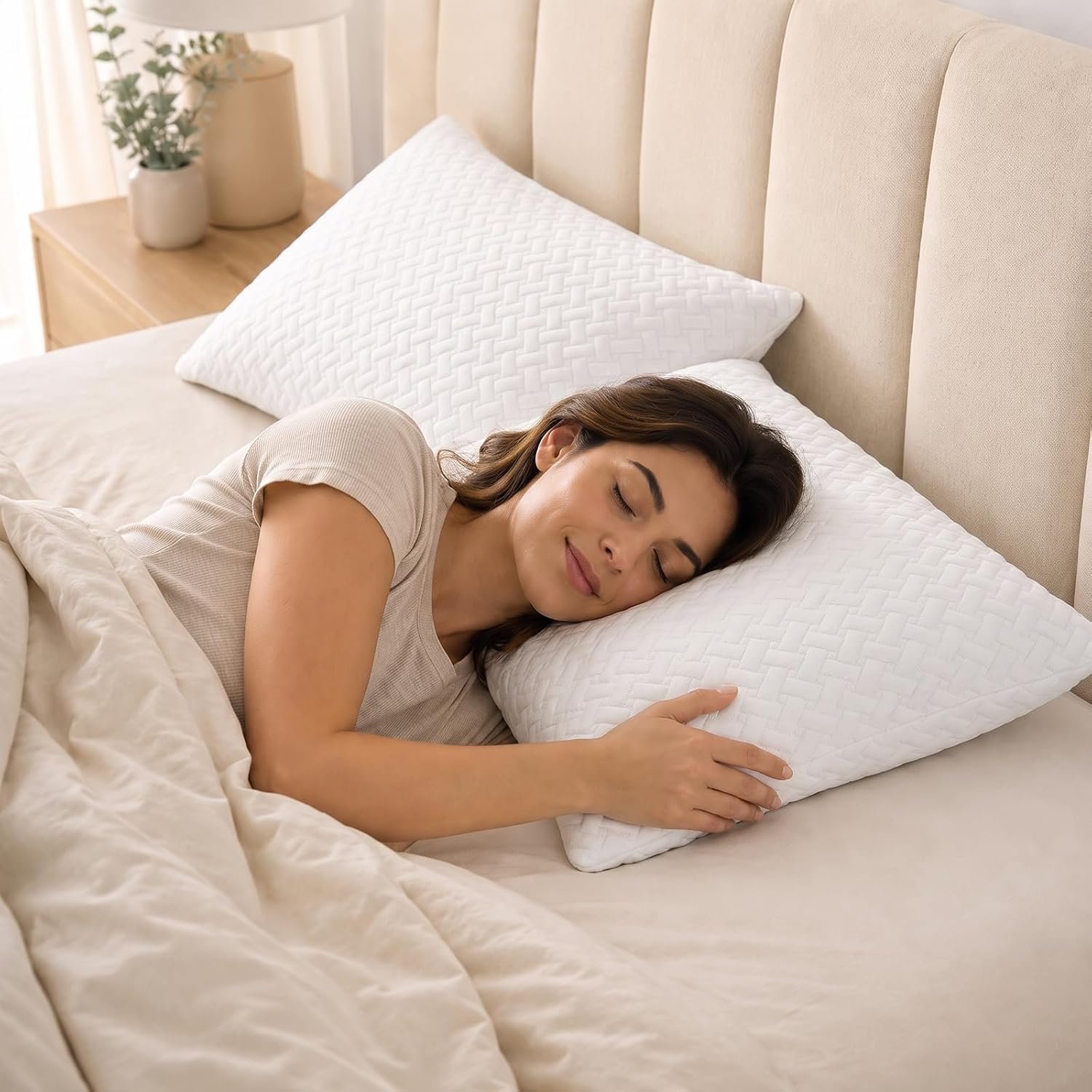 IULULU Shredded Memory Foam Pillow, Pack, Standard Queen Fit