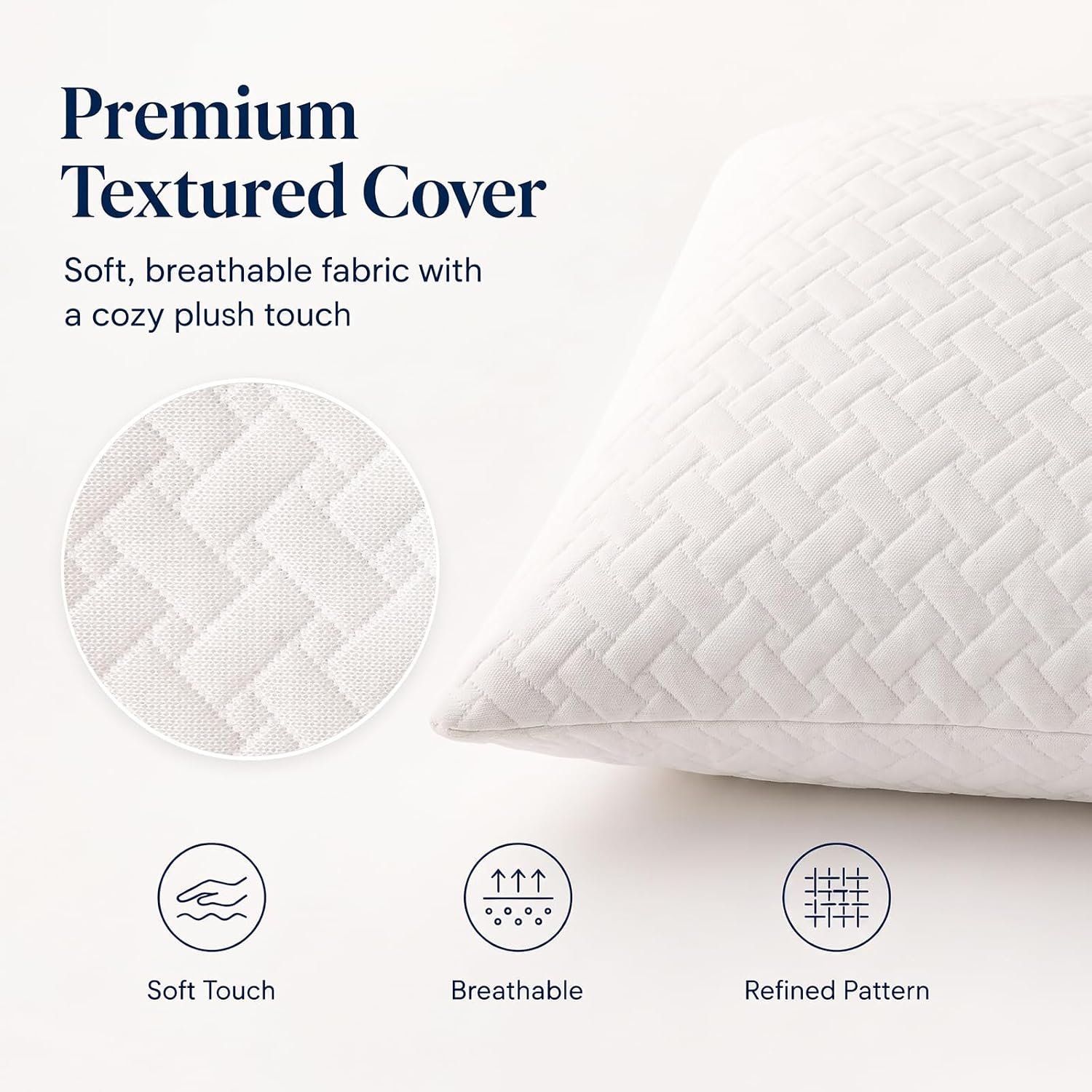 IULULU Shredded Memory Foam Pillow, Pack, Standard Queen Fit