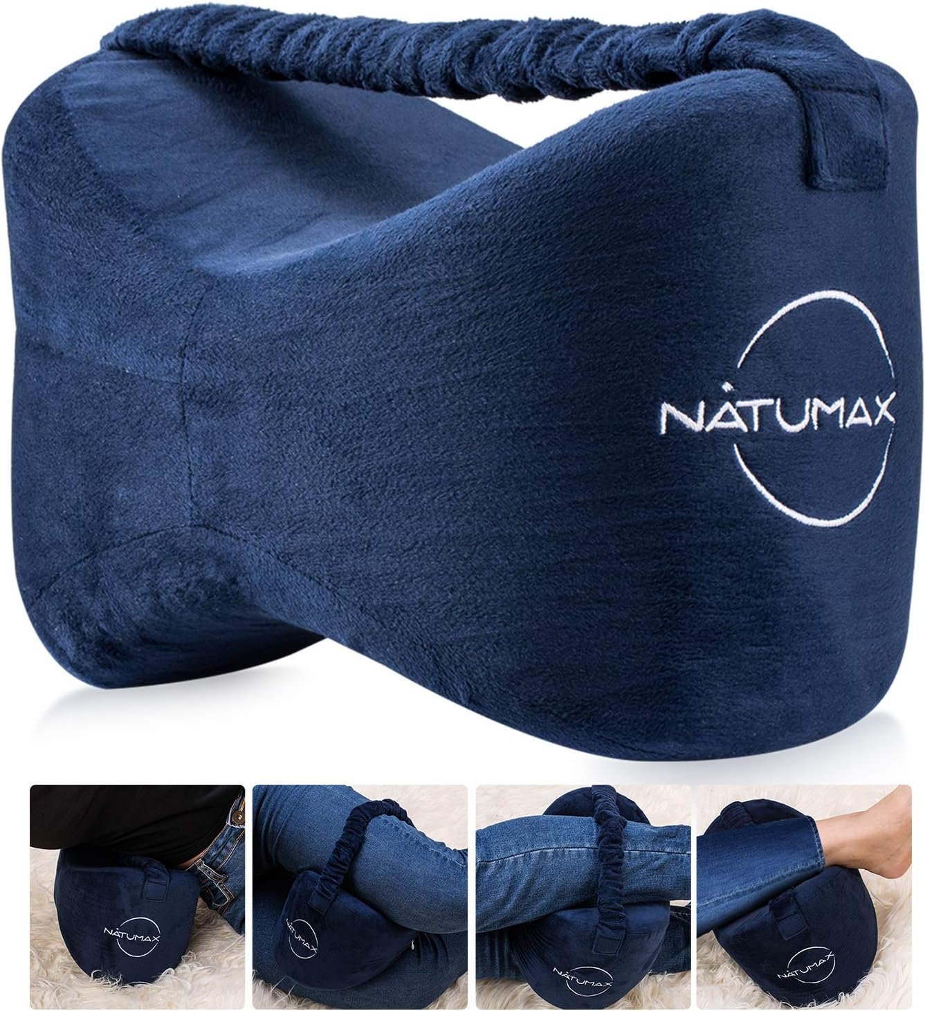 Knee Pillow for Side Sleepers - Relief from Sciatica Pain, Back/Leg Pain, Pregnancy, Hip and Joint Pain Memory Foam Leg