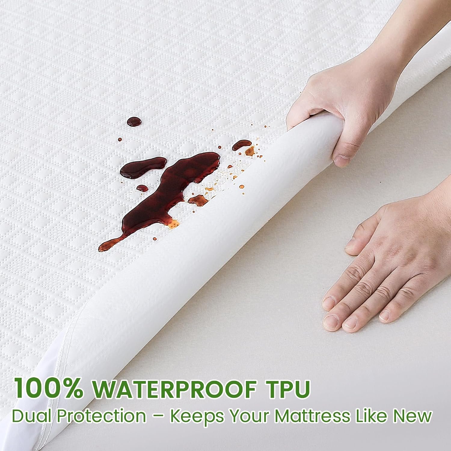 KUUP Waterproof Queen Mattress Protector Rayon Derived from Bamboo