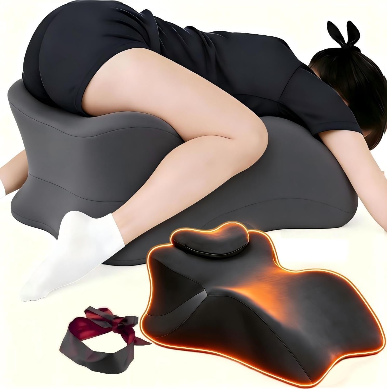Large Body Pillow, Couples Pillow,27°Angle Perfect Position Wedge Pillows