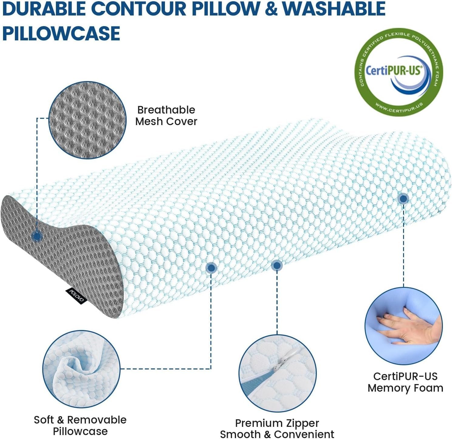 Memory Foam Pillows Neck Pillow Bed Pillow for Sleeping, Ergonomic Cervical Pillow for Neck and Shoulder Pain Relief,Orthopedic Contour Pillow for Side Back Stomach Sleeper(BlueGrey) Memory Foam Pillows Neck Pillow Bed Pillow for Sleeping, Ergonomic Cervical Pillow for Neck and Shoulder Pain Relief,Orthopedic Contour Pillow for Side Back Stomach Sleeper(BlueGrey)