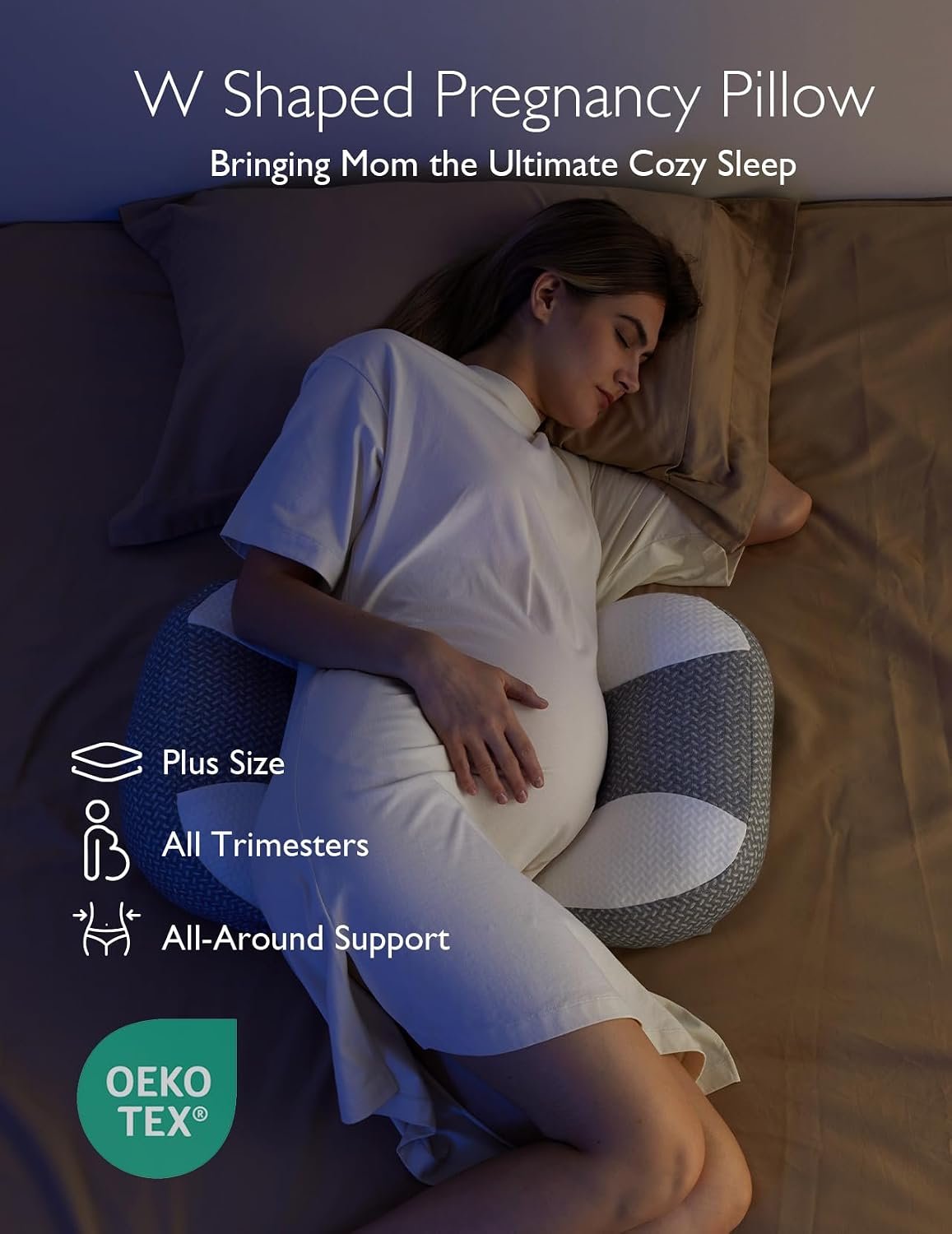 Momcozy Pregnancy Pillow - W Shaped