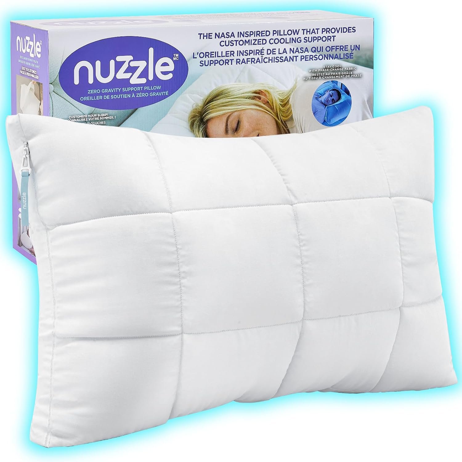Nuzzle Pillow Standard Adjustable Neck Pillow,Soft Luxury Hotel Feel Nuzzle Pillow Standard Adjustable Neck Pillow,Soft Luxury Hotel Feel