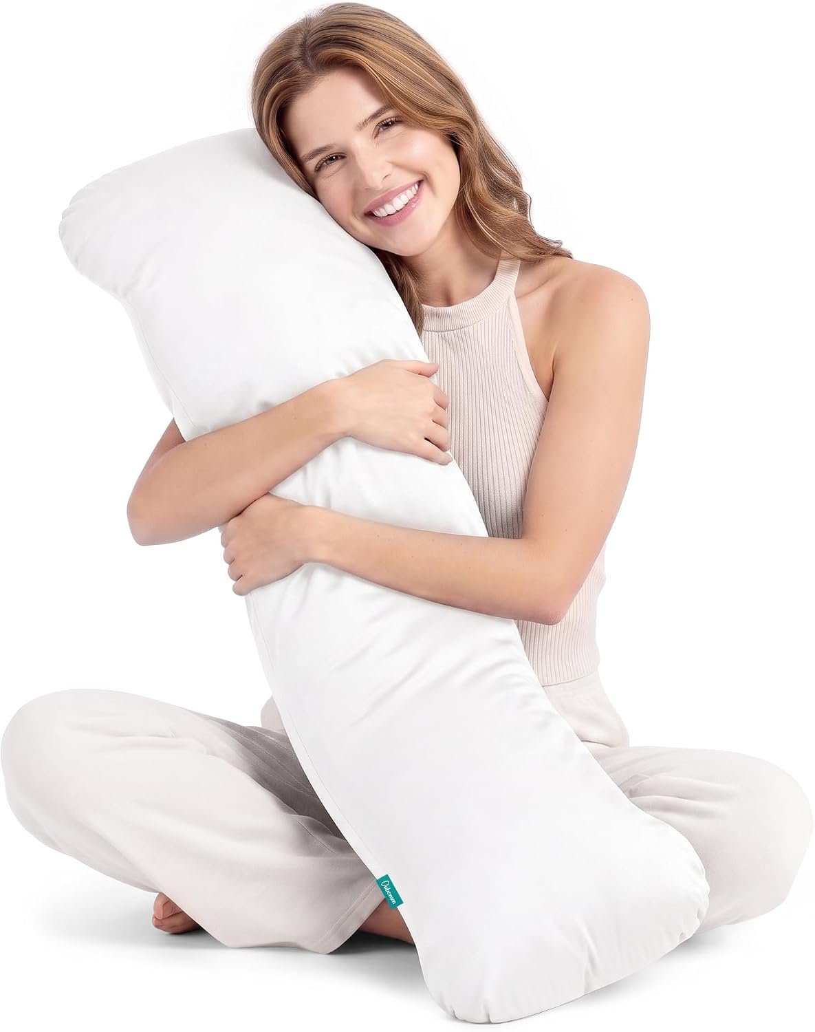 Oubonun Weighted Body Pillow for Side Sleepers, 41x10in 7.15lbs