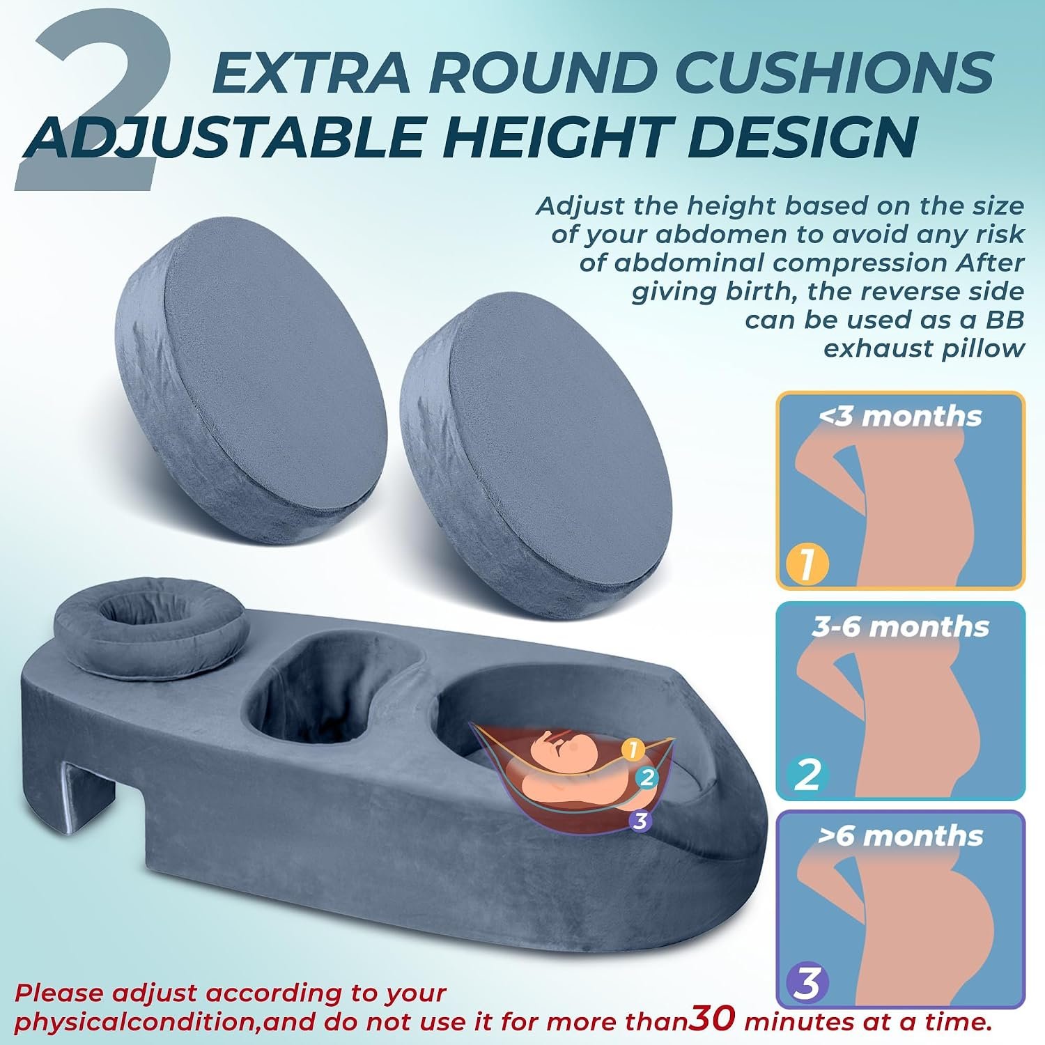 Pregnancy Massage Cushion and Headrest,Prenatal Massage Pillow