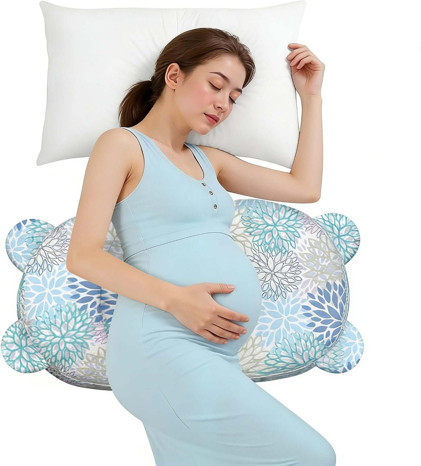 Pregnancy Pillow for Sleeping,Maternity Pillow with Cooling,Maternity Support for Back and Hip Relief,Soft and Comfortable