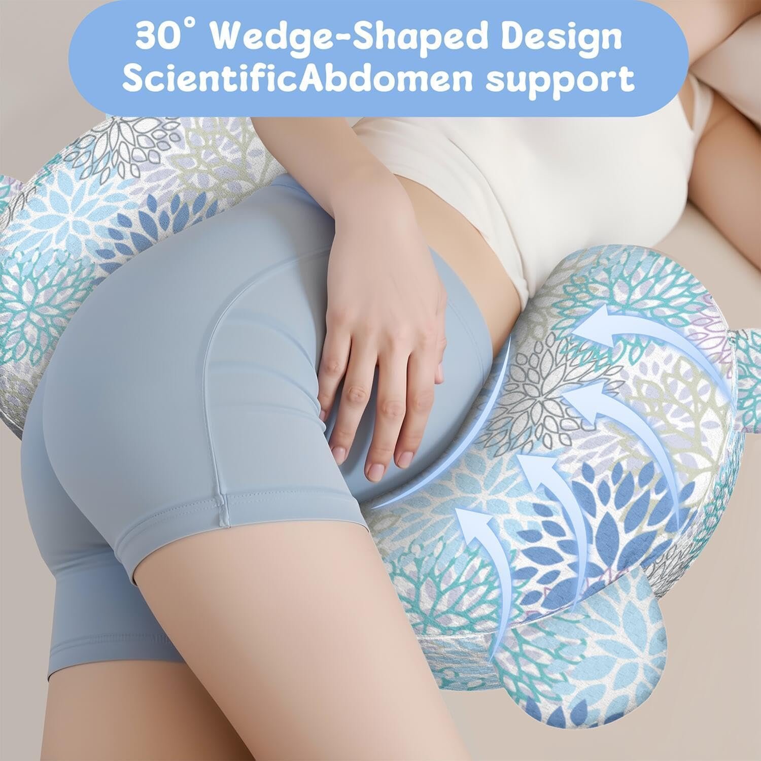 Pregnancy Pillow for Sleeping,Maternity Pillow with Cooling,Maternity Support for Back and Hip Relief,Soft and Comfortable