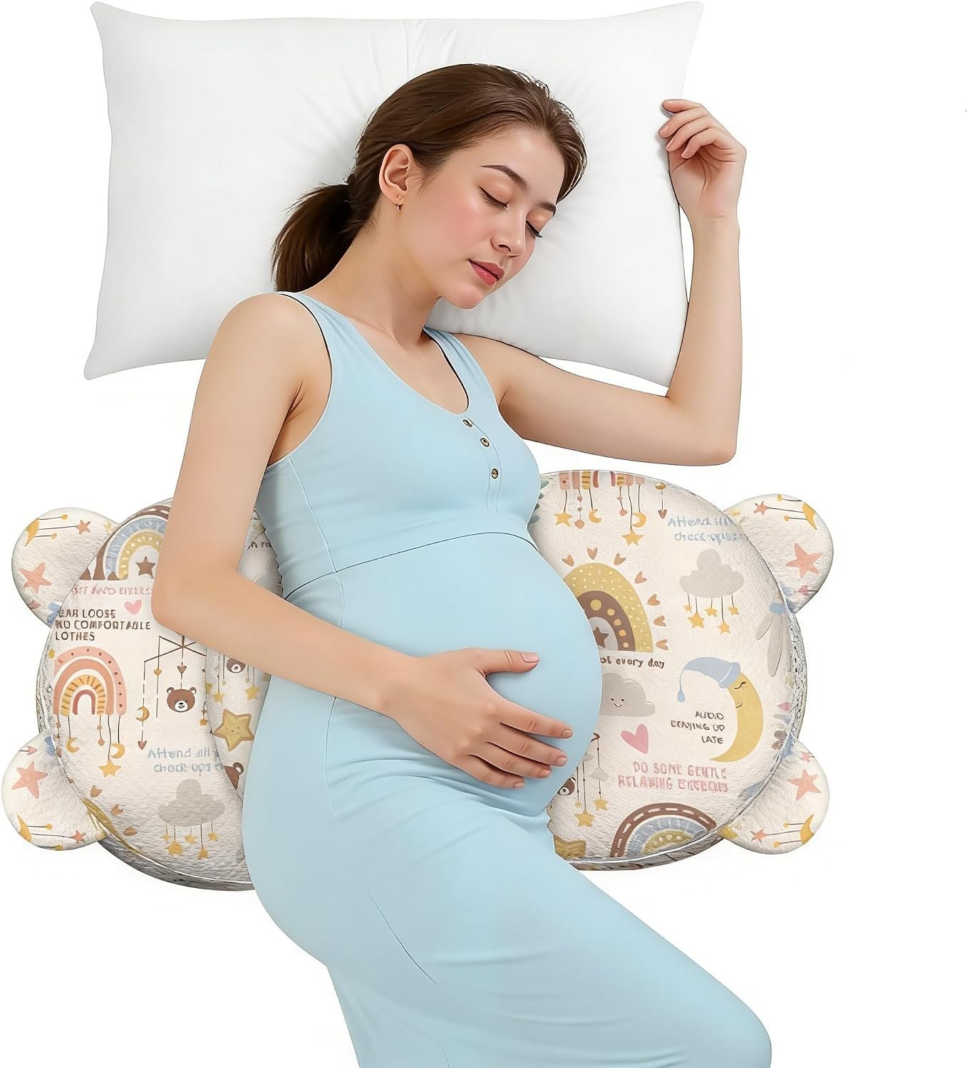 Pregnancy Pillow for Sleeping,Maternity Pillow with Cooling,Maternity Support for Back and Hip Relief,Soft and Comfortable
