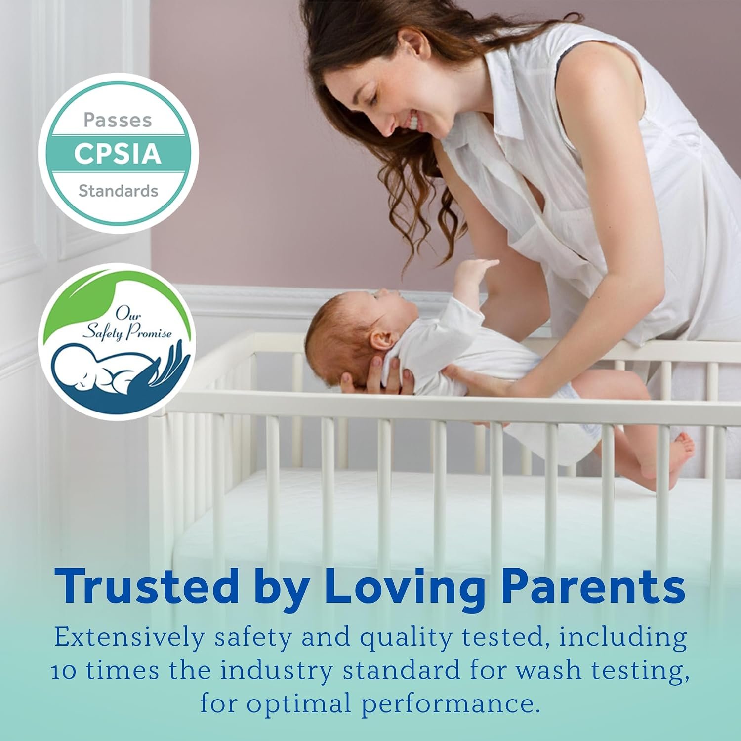 Sealy Baby SafetyCase Breathable Waterproof Crib Mattress Protector Pad, Toddler Bed Cover, Zippered Bedding Encasement