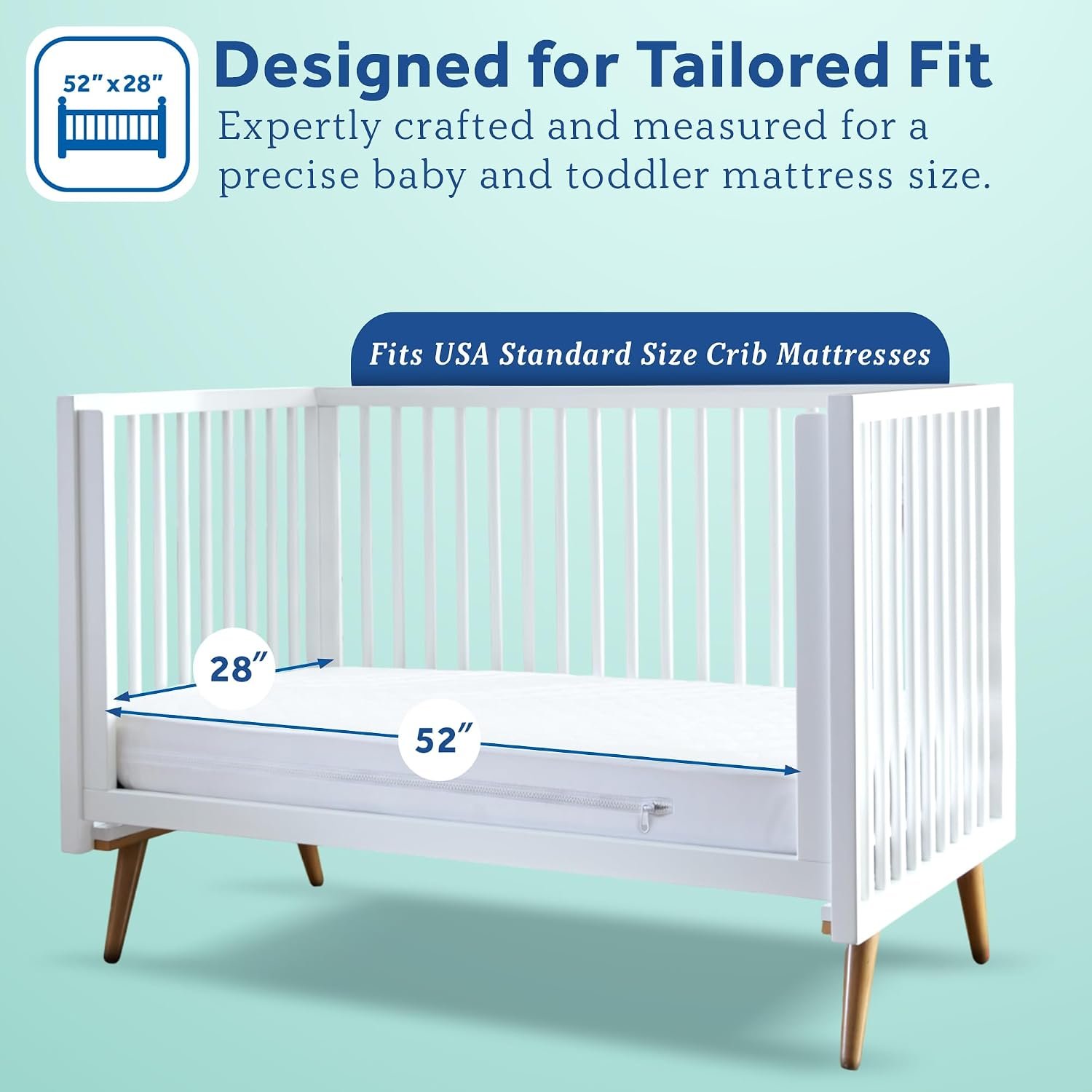 Sealy Baby SafetyCase Breathable Waterproof Crib Mattress Protector Pad, Toddler Bed Cover, Zippered Bedding Encasement