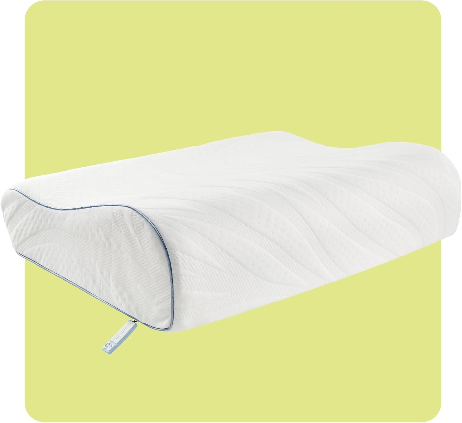Sealy Dreamlife Standard Size Contour Memory Foam Pillow with Surface Guard Technology, Removable Machine-Washable Cover, 1