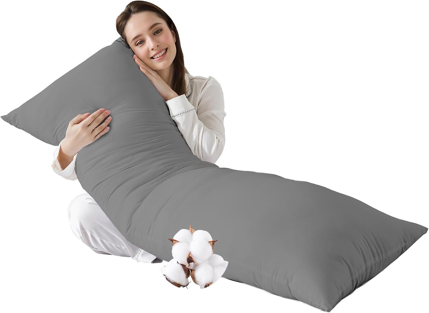 SHOUREN Large Body Pillow,Long Bed Pillow for Adults