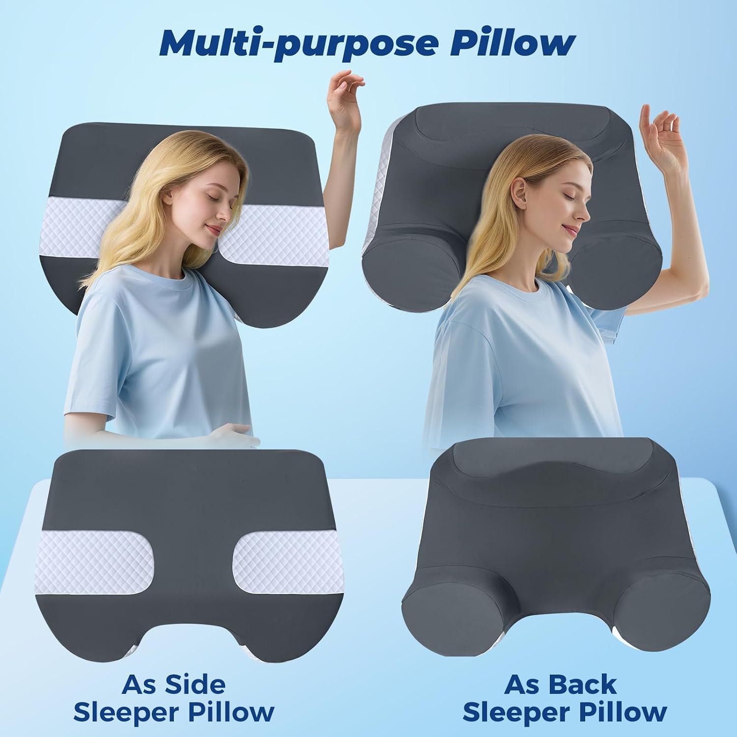 Side Sleeper Pillow with Arm Holes, in Shoulder Relief System Side Sleeper Pillow with Arm Holes, in Shoulder Relief System