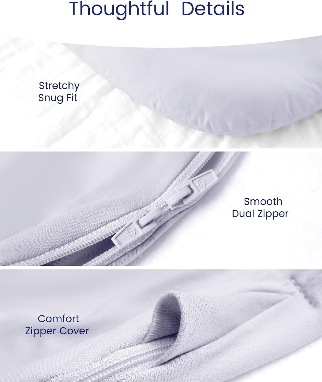 TotAha Soft Pregnancy Pillow Cover Compatible with Momcozy Body Pillow