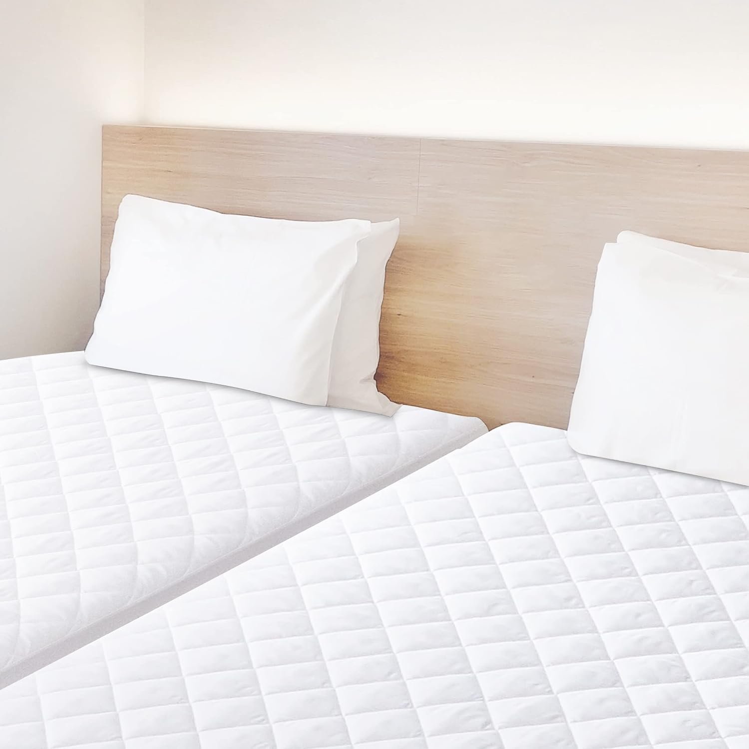 Twin Mattress Pad Waterproof Washable Noiseless Up to Inch 2PACK