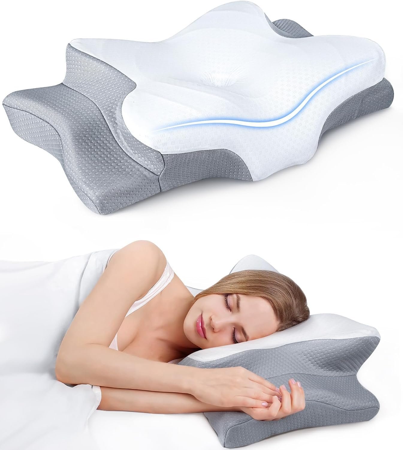 Ultra Pain Relief Cooling Pillow for Neck Support, Adjustable Cervical Pillow Cozy Sleeping, Odorless Ergonomic Contour Memory Foam Pillows, Orthopedic Bed Pillow for Side Back Stomach Sleeper Ultra Pain Relief Cooling Pillow for Neck Support, Adjustable Cervical Pillow Cozy Sleeping, Odorless Ergonomic Contour Memory Foam Pillows, Orthopedic Bed Pillow for Side Back Stomach Sleeper