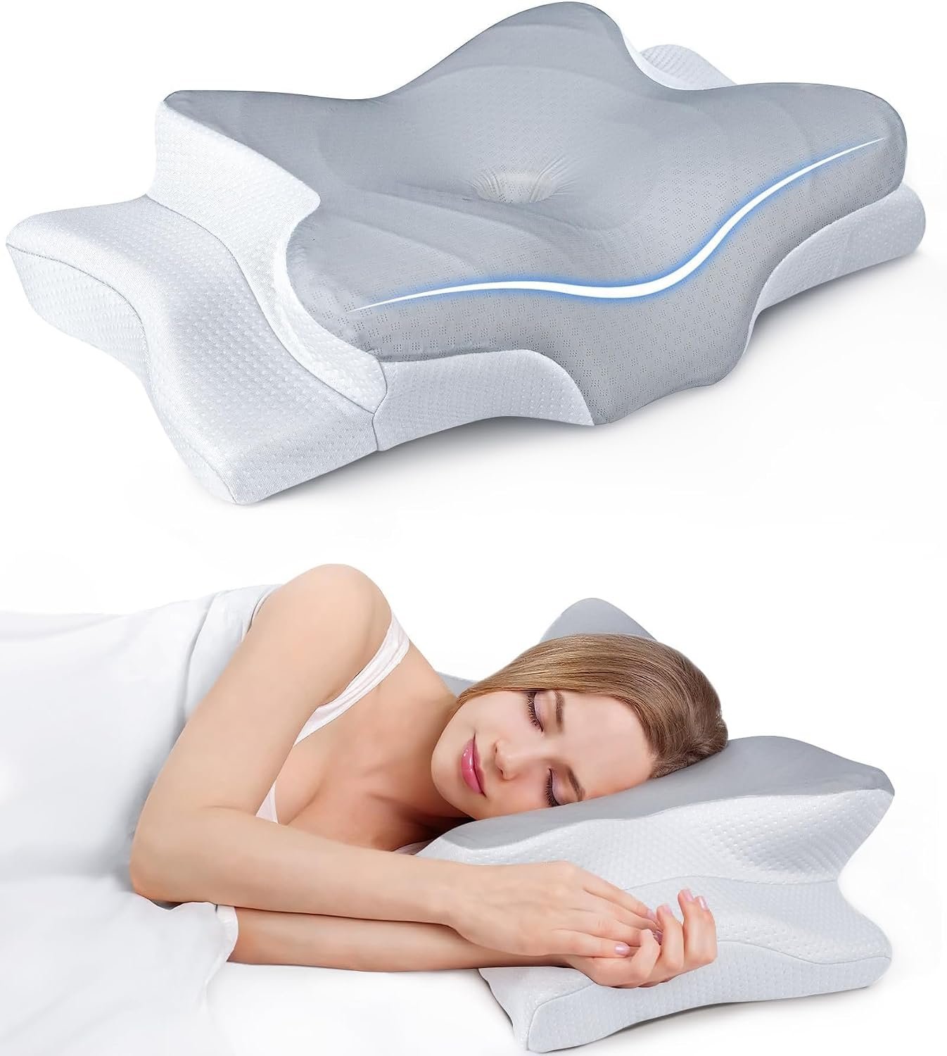Ultra Pain Relief Cooling Pillow for Neck Support, Adjustable Cervical Pillow Cozy Sleeping, Odorless Ergonomic Contour Memory Foam Pillows, Orthopedic Bed Pillow for Side Back Stomach Sleeper Ultra Pain Relief Cooling Pillow for Neck Support, Adjustable Cervical Pillow Cozy Sleeping, Odorless Ergonomic Contour Memory Foam Pillows, Orthopedic Bed Pillow for Side Back Stomach Sleeper