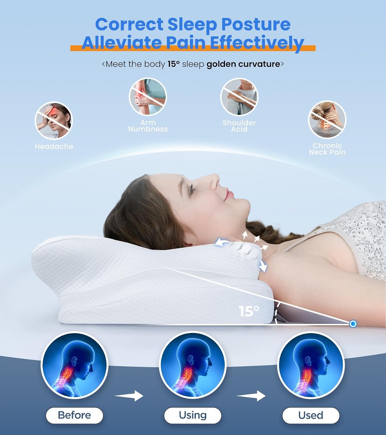 Ultra Pain Relief Cooling Pillow for Neck Support, Adjustable Cervical Pillow Cozy Sleeping, Odorless Ergonomic Contour Memory Foam Pillows, Orthopedic Bed Pillow for Side Back Stomach Sleeper Ultra Pain Relief Cooling Pillow for Neck Support, Adjustable Cervical Pillow Cozy Sleeping, Odorless Ergonomic Contour Memory Foam Pillows, Orthopedic Bed Pillow for Side Back Stomach Sleeper
