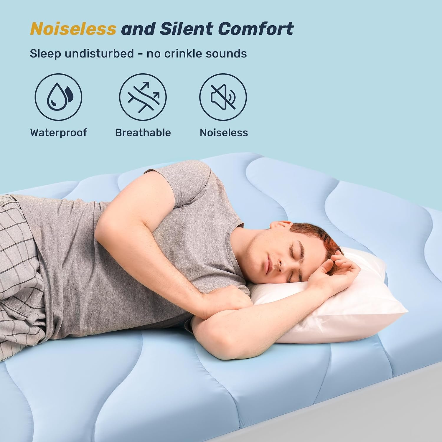 Unikome Ultra Soft Cooling and Waterproof King Mattress Pad for Hot Sleeper