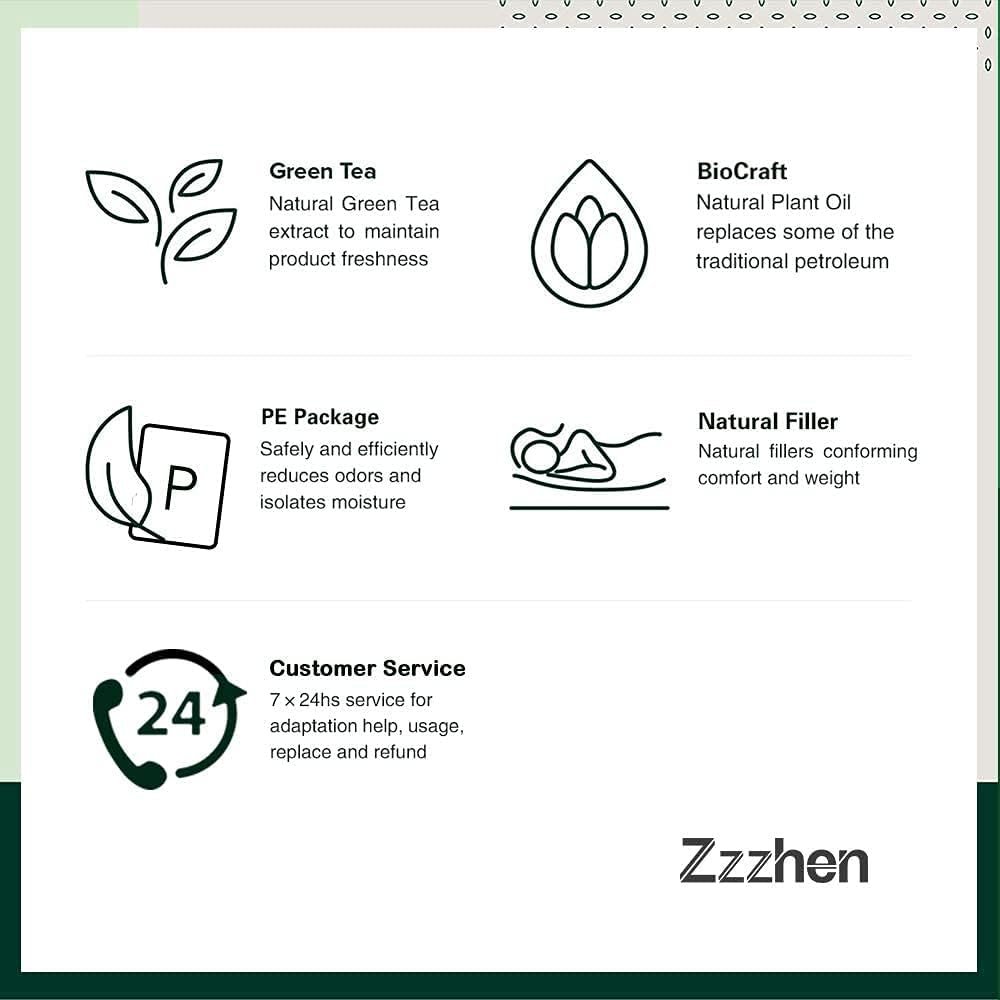 ZZZhen Pregnancy Pillow for Sleeping, G Shaped Maternity Pillow - Inch with Grey Microfiber Removable Cover, Multi- Use